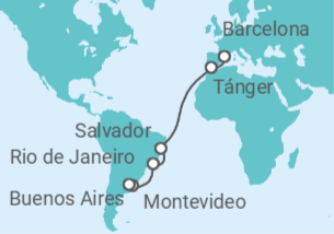 Itinerario del Crucero Desde Barcelona a Buenos Aires - Celebrity Cruises