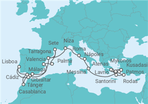 Itinerario del Crucero Desde Grecia a Tarragona - Celestyal Cruises