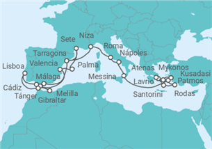Itinerario del Crucero Desde Grecia a Tarragona - Celestyal Cruises