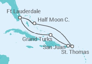 Itinerario del Crucero Islas Vírgenes - EEUU, Puerto Rico, Bahamas - Holland America Line