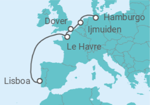 Itinerario del Crucero Holanda, Reino Unido, Francia TI - Costa Cruceros