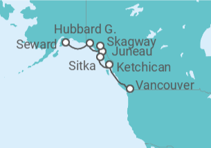 Itinerario del Crucero Alaska - Silversea
