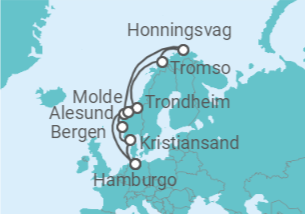 Itinerario del Crucero Fiordos Noruegos - con vuelos - MSC Cruceros
