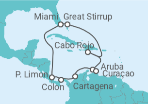 Itinerario del Crucero Canal de Panamá: Bahamas y Costa Rica - NCL Norwegian Cruise Line