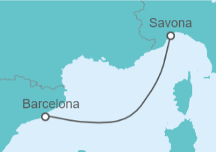 Itinerario del Crucero España TI - Costa Cruceros