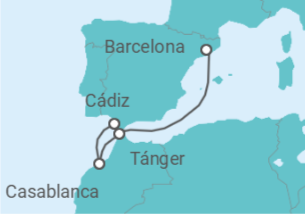Itinerario del Crucero Marruecos - Costa Cruceros
