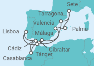 Itinerario del Crucero Odisea Mediterránea - Celestyal Cruises