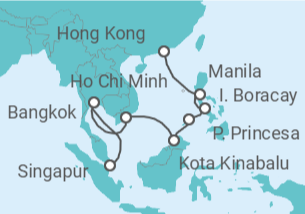 Itinerario del Crucero Viaje completo Tailandia, Malasia y Filipinas - con vuelos - Holland America Line