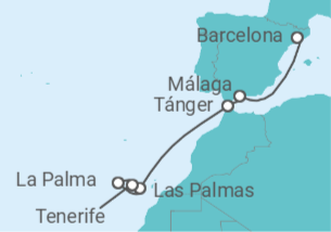 Itinerario del Crucero Islas Canarias TI - Costa Cruceros