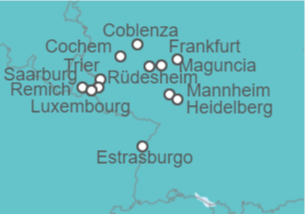 Itinerario del Crucero 5 ríos: Rin, Neckar, Meno, Mosela y Sarre (formula puerto/puerto) - CroisiEurope