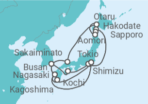 Itinerario del Crucero La magia de los cerezos en flor en Japón - Princess Cruises