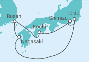 Itinerario del Crucero Descubriendo Japón - Princess Cruises