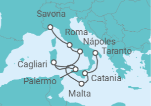 Itinerario del Crucero Italia, Malta - Costa Cruceros