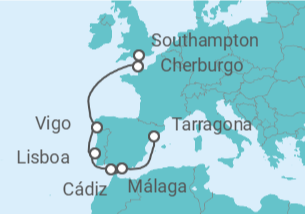 Itinerario del Crucero España, Portugal, Francia - MSC Cruceros
