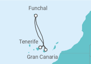 Itinerario del Crucero Islas Canarias - Costa Cruceros