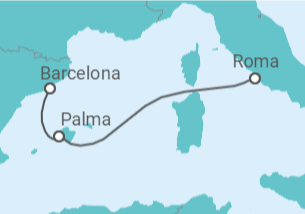 Itinerario del Crucero España - MSC Cruceros
