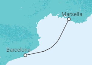 Itinerario del Crucero Francia - MSC Cruceros