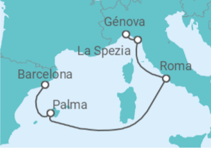 Itinerario del Crucero Italia, España - MSC Cruceros