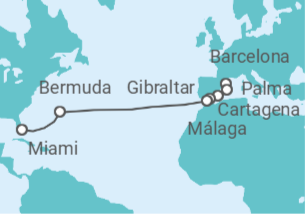 Itinerario del Crucero España, Gibraltar, Bermudas - Celebrity Cruises