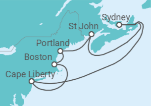 Itinerario del Crucero Estados Unidos (EE.UU.), Canadá - Royal Caribbean