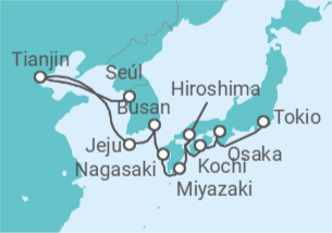 Itinerario del Crucero Desde Incheon (Seúl, Corea del Sur) a Tokio (Japón) - Silversea