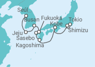 Itinerario del Crucero Desde Tokio (Japón) a Incheon (Seúl, Corea del Sur) - Silversea