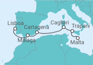 Itinerario del Crucero Italia, España - Silversea