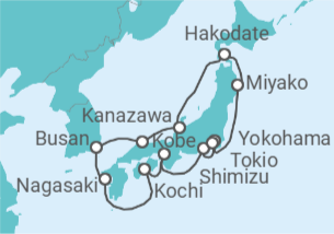 Itinerario del Crucero Desde Yokohama (Japón) a Tokio (Japón) - Silversea