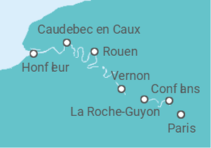 Itinerario del Crucero Francia - Scenic cruises