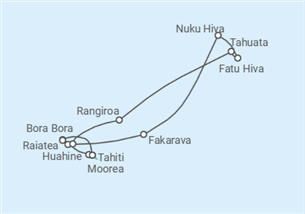 Itinerario del Crucero Polinesia Francesa - Silversea