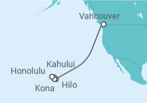 Itinerario del Crucero Estados Unidos (EE.UU.) - Silversea