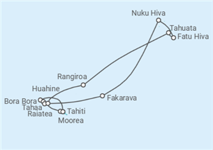 Itinerario del Crucero Polinesia Francesa - Silversea