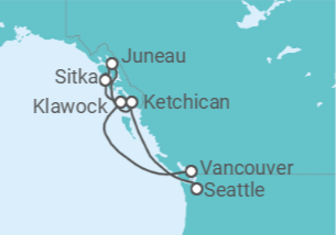 Itinerario del Crucero Alaska - Silversea