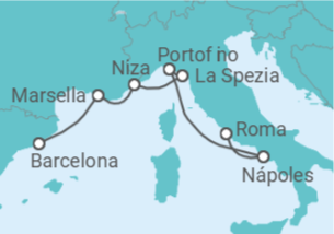 Itinerario del Crucero Italia, Francia - Celebrity Cruises