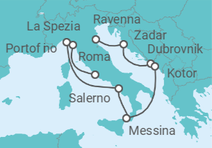 Itinerario del Crucero Croacia, Montenegro, Italia - Celebrity Cruises