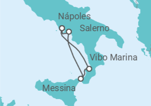 Itinerario del Crucero Nápoles, Costa Amalfitana y Sicilia - Un agradable y tranquilo crucero por las costas de las ciudade - CroisiMer