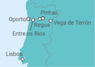 Itinerario del Crucero Desde Lisboa (Portugal) a Oporto (Portugal) - Scenic cruises