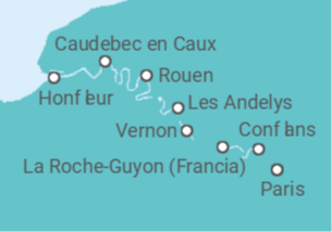 Itinerario del Crucero Francia - Scenic cruises