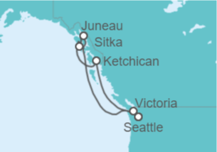 Itinerario del Crucero Alaska - NCL Norwegian Cruise Line