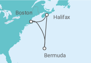 Itinerario del Crucero Canadá, Bermudas - NCL Norwegian Cruise Line