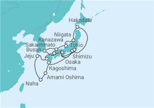 Itinerario del Crucero Japón, Corea Del Sur - Silversea