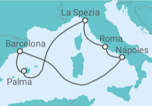 Itinerario del Crucero España, Italia - con vuelos - Royal Caribbean