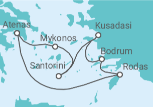 Itinerario del Crucero Grecia, Turquía - con vuelos - Royal Caribbean
