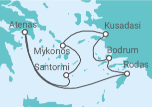 Itinerario del Crucero Grecia, Turquía - con vuelos - Royal Caribbean