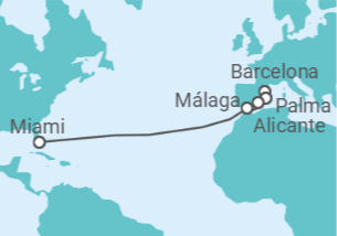 Itinerario del Crucero España - con vuelos - Royal Caribbean