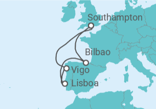 Itinerario del Crucero España, Portugal - con vuelos - Royal Caribbean