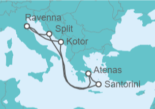 Itinerario del Crucero Montenegro, Grecia, Croacia - con vuelos - Royal Caribbean