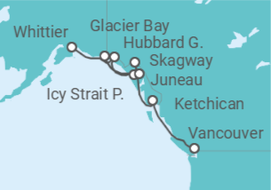 Itinerario del Crucero Alaska - NCL Norwegian Cruise Line