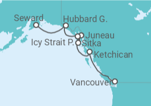 Itinerario del Crucero Alaska - Celebrity Cruises