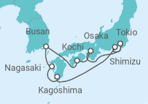 Itinerario del Crucero Japón, Corea Del Sur - Celebrity Cruises